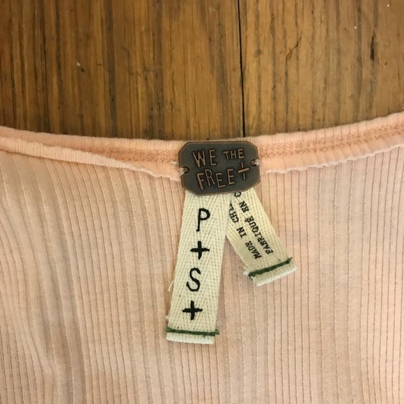 Free People We the Free pink long sleeve - Picture 3 of 4